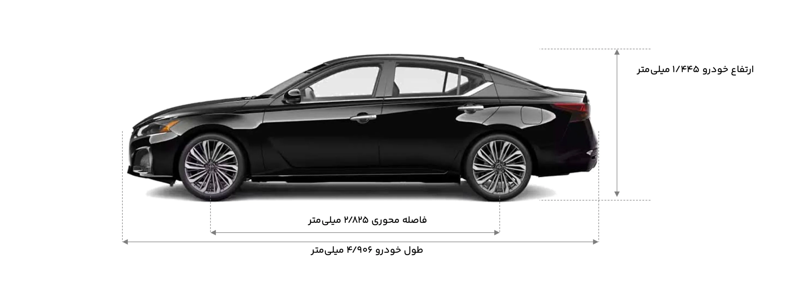 ابعاد نیسان آلتیما ابعاد نیسان آلتیما